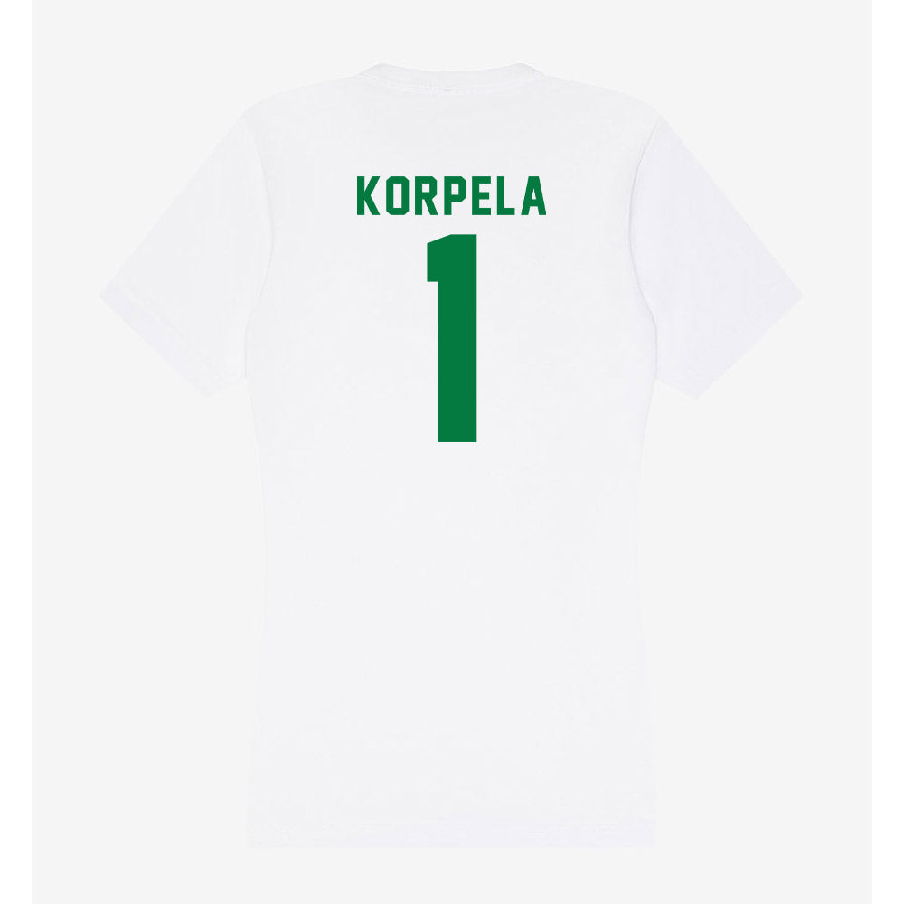 Oregon - NCAA Women's Soccer : Brynn Korpela - Women's V-Neck T-Shirt-1
