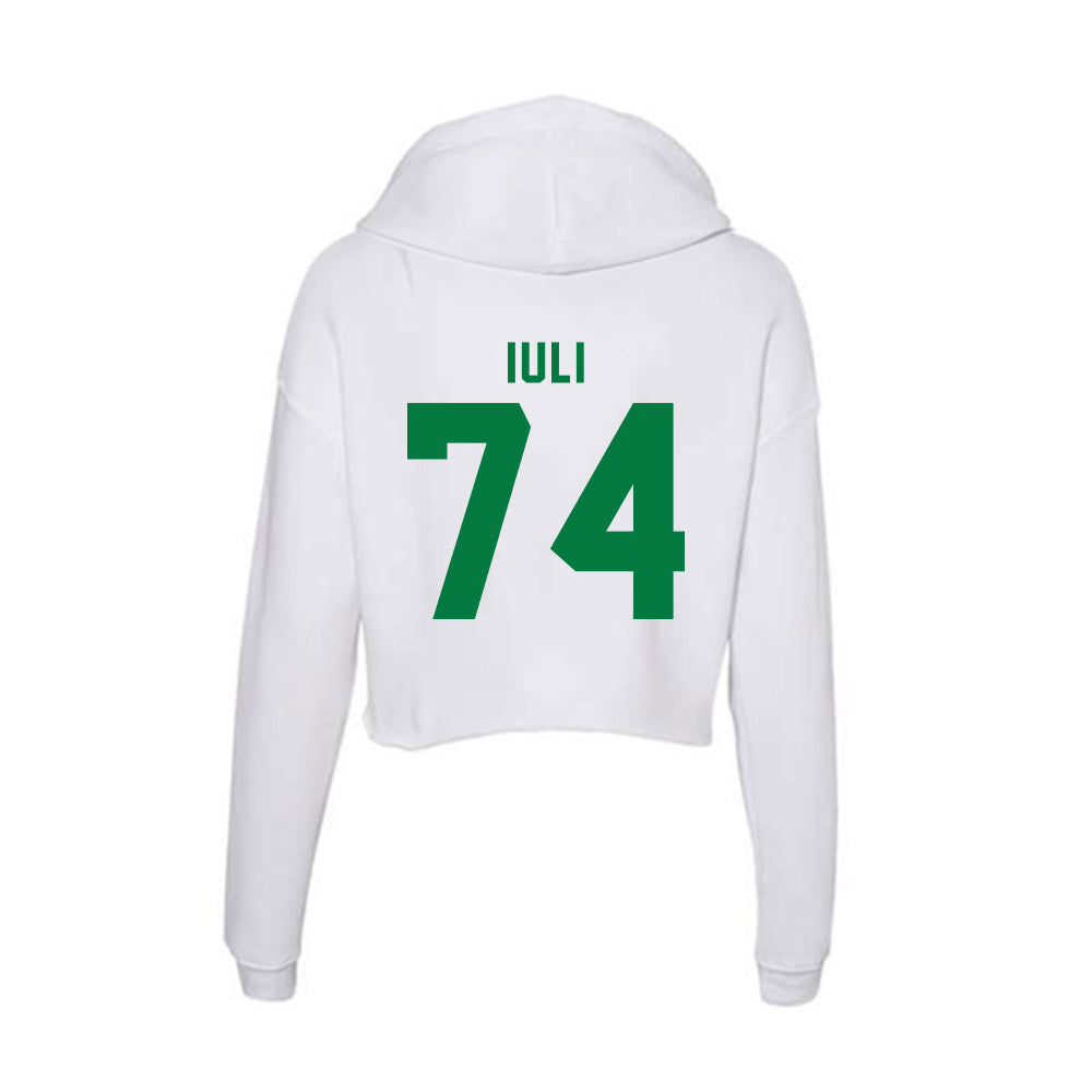 Oregon - NCAA Football : Dave Iuli - Women's Crop Fleece Hoodie-1