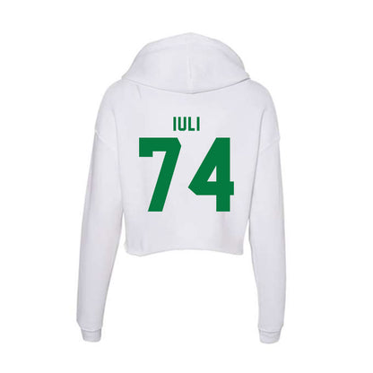 Oregon - NCAA Football : Dave Iuli - Women's Crop Fleece Hoodie-1