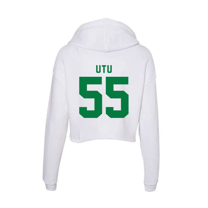 Oregon - NCAA Football : Douglas Utu - Women's Crop Fleece Hoodie-1