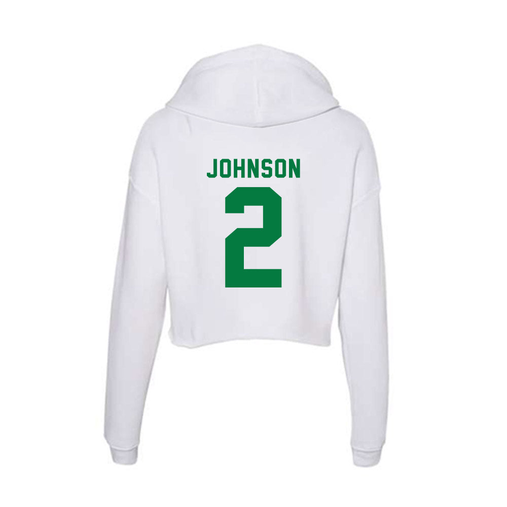 Oregon - NCAA Men's Basketball : Jasper Johnson - Women's Crop Fleece Hooded Sweatshirt-1