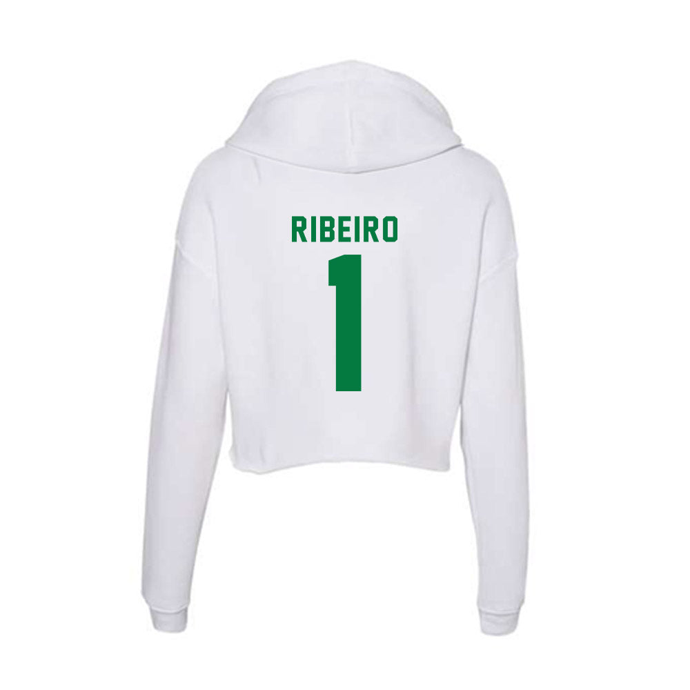Oregon - NCAA Women's Volleyball : Maila Ribeiro - Women's Crop Fleece Hooded Sweatshirt-1