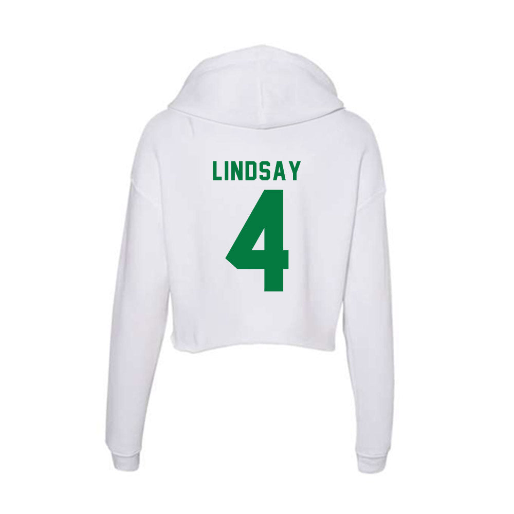 Oregon - NCAA Men's Basketball : Dezdrick Lindsay - Women's Crop Fleece Hoodie-1
