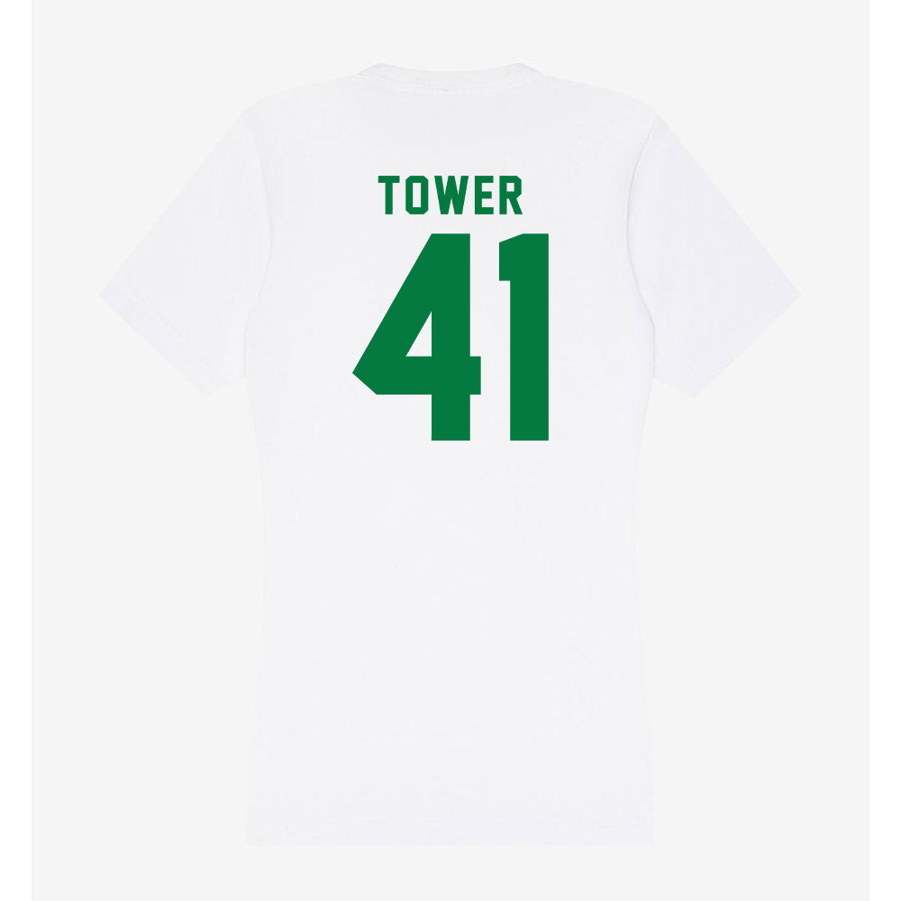 Oregon - NCAA Acrobatics & Tumbling : Mailee Tower - Women's V-Neck T-Shirt-1