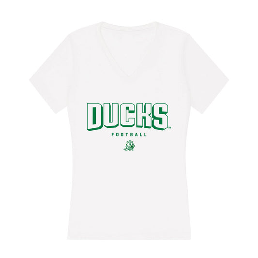 Oregon - NCAA Football : Gage Hurych - Women's V-Neck T-Shirt-0