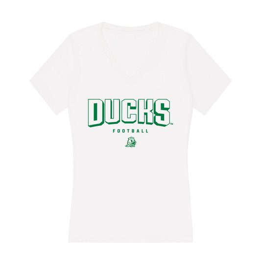 Oregon - NCAA Football : Tristan Phillips - Women's V-Neck T-Shirt-0