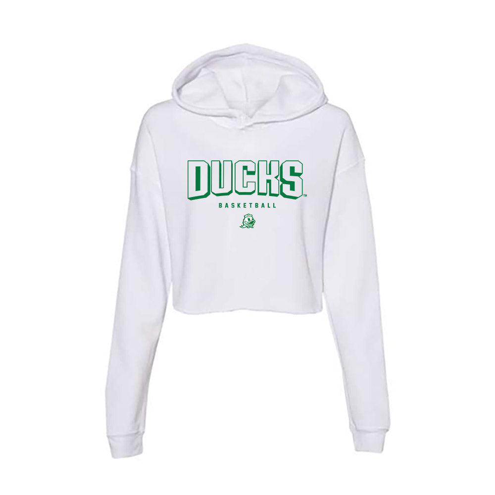Oregon - NCAA Men's Basketball : Taylor Bol Bowen - Women's Crop Fleece Hooded Sweatshirt-0