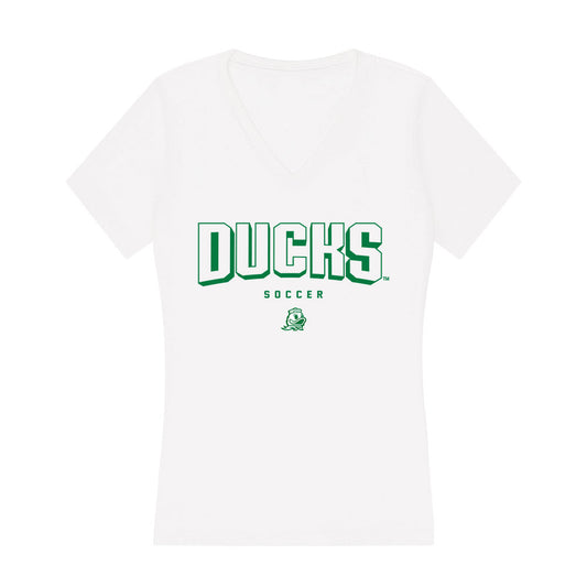 Oregon - NCAA Women's Soccer : Addison Posey - Women's V-Neck T-Shirt-0