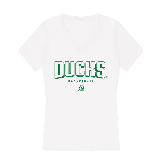 Oregon - NCAA Men's Basketball : Taylor Bol Bowen - Women's V-Neck T-Shirt-0