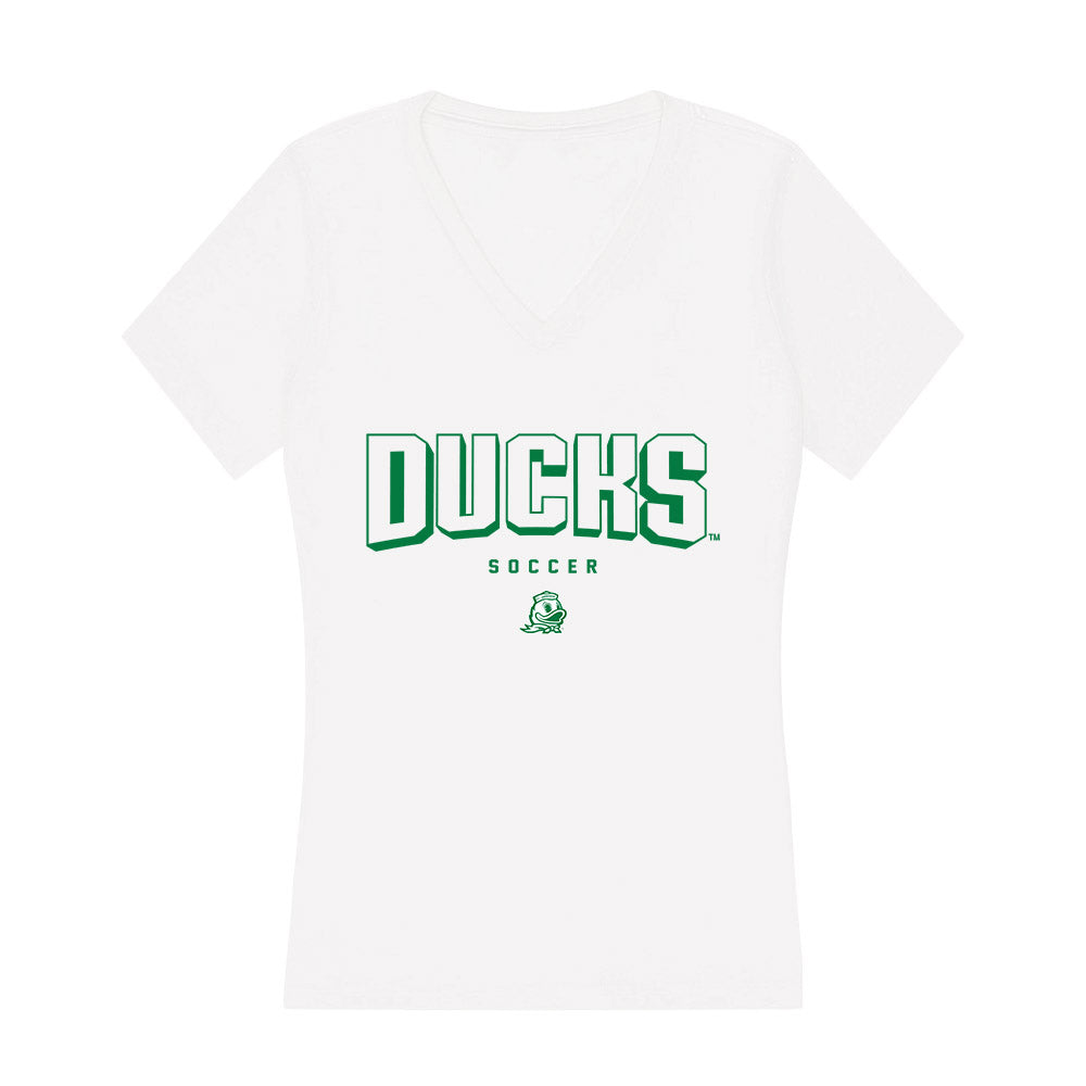 Oregon - NCAA Women's Soccer : Carly Ann Cormack - Women's V-Neck T-Shirt-0