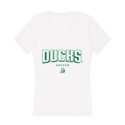 Oregon - NCAA Women's Soccer : Carly Ann Cormack - Women's V-Neck T-Shirt-0