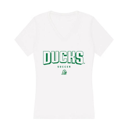 Oregon - NCAA Women's Soccer : Carly Ann Cormack - Women's V-Neck T-Shirt-0