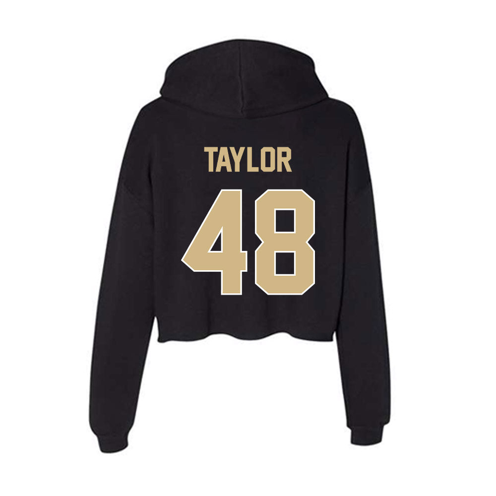 Purdue - NCAA Football : Donivan Taylor - Women's Crop Fleece Hoodie-1