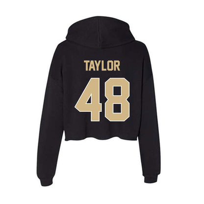 Purdue - NCAA Football : Donivan Taylor - Women's Crop Fleece Hoodie-1
