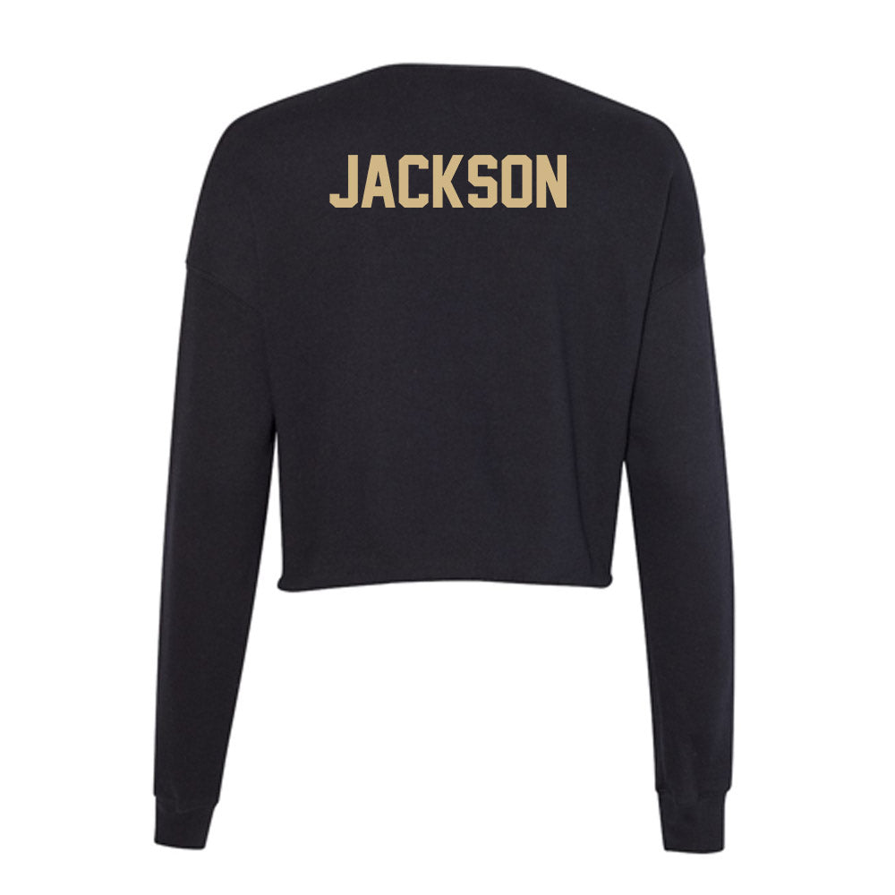 Purdue - NCAA Men's Track & Field : Zion Jackson - Women's Cropped Crew Fleece-1