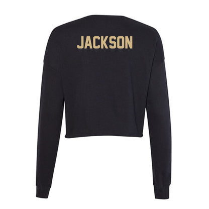 Purdue - NCAA Men's Track & Field : Zion Jackson - Women's Cropped Crew Fleece-1