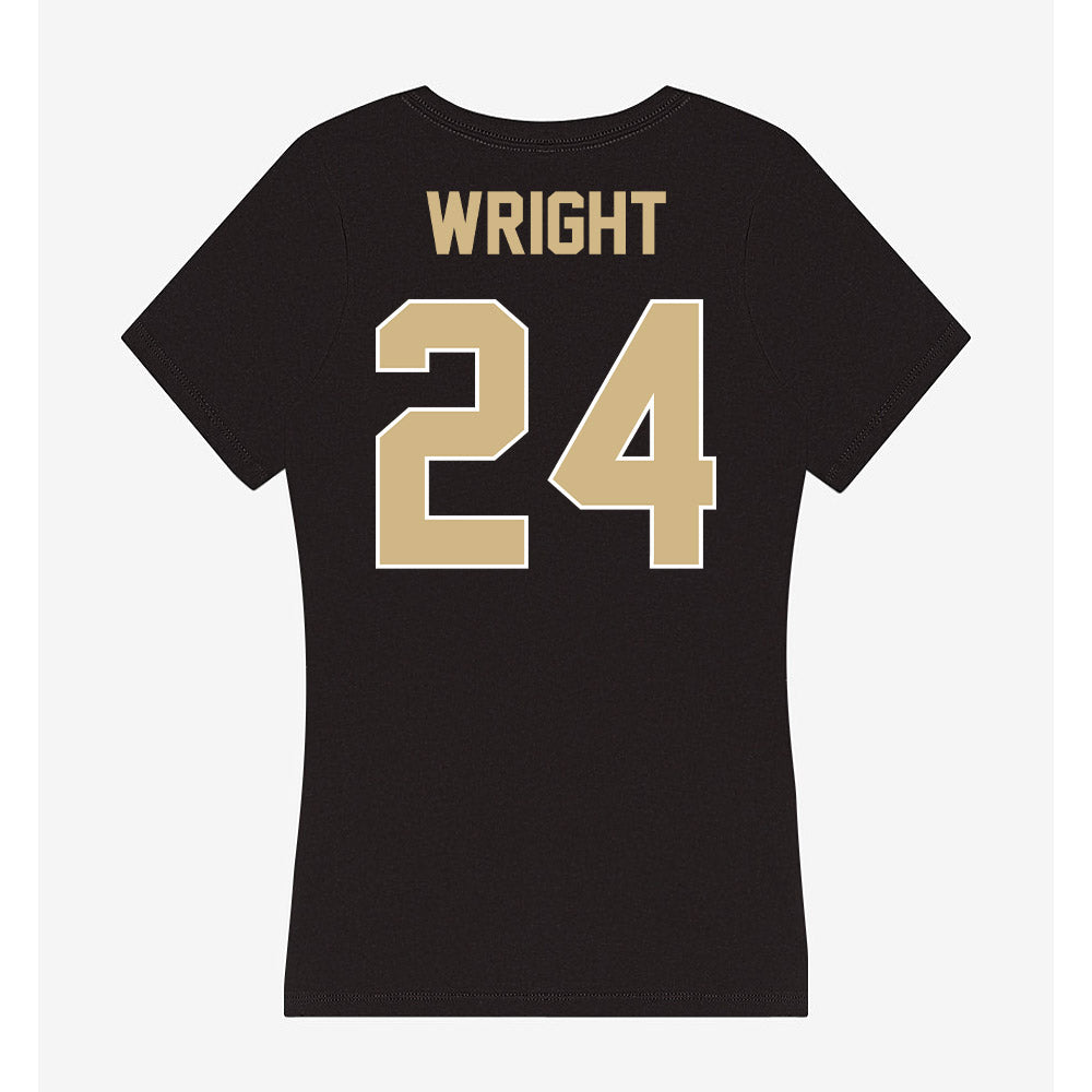 Purdue - NCAA Football : Izaiah Wright - Women's V-Neck T-Shirt-1