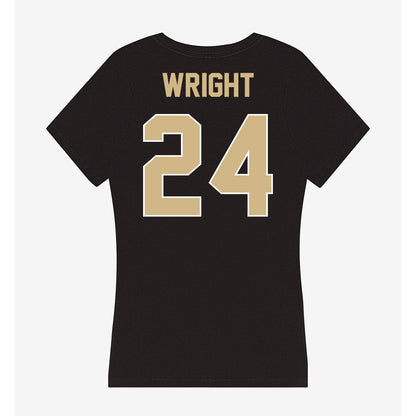 Purdue - NCAA Football : Izaiah Wright - Women's V-Neck T-Shirt-1