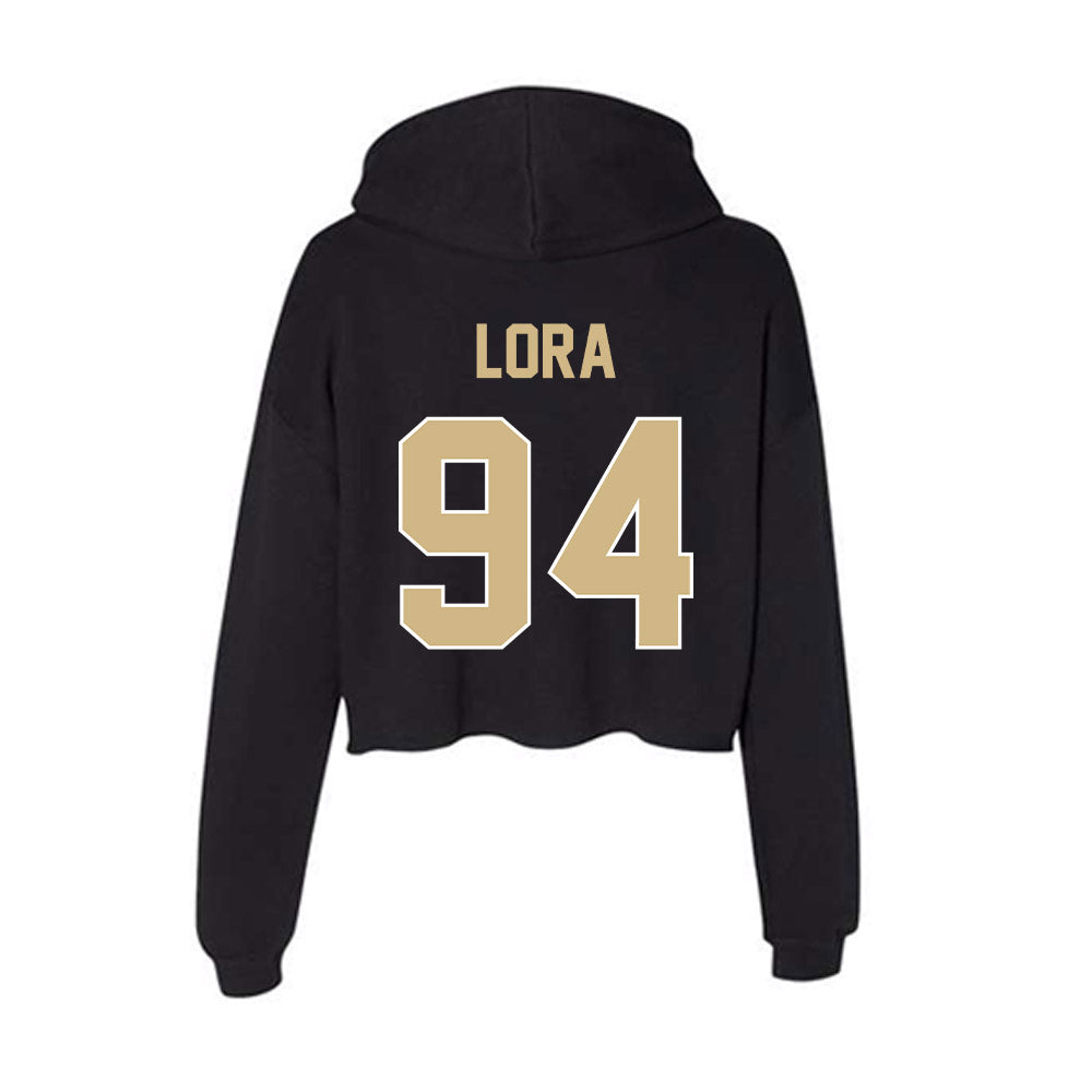 Purdue - NCAA Football : Rodney Lora - Women's Crop Fleece Hooded Sweatshirt-1