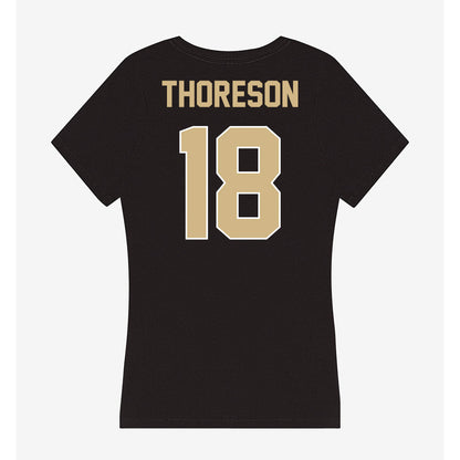 Purdue - NCAA Women's Soccer : Angelina Thoreson - Women's V-Neck T-Shirt-1