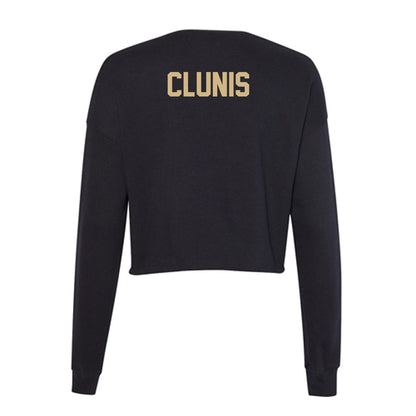 Purdue - NCAA Men's Track & Field : Amari Clunis - Women's Cropped Crew Fleece-1