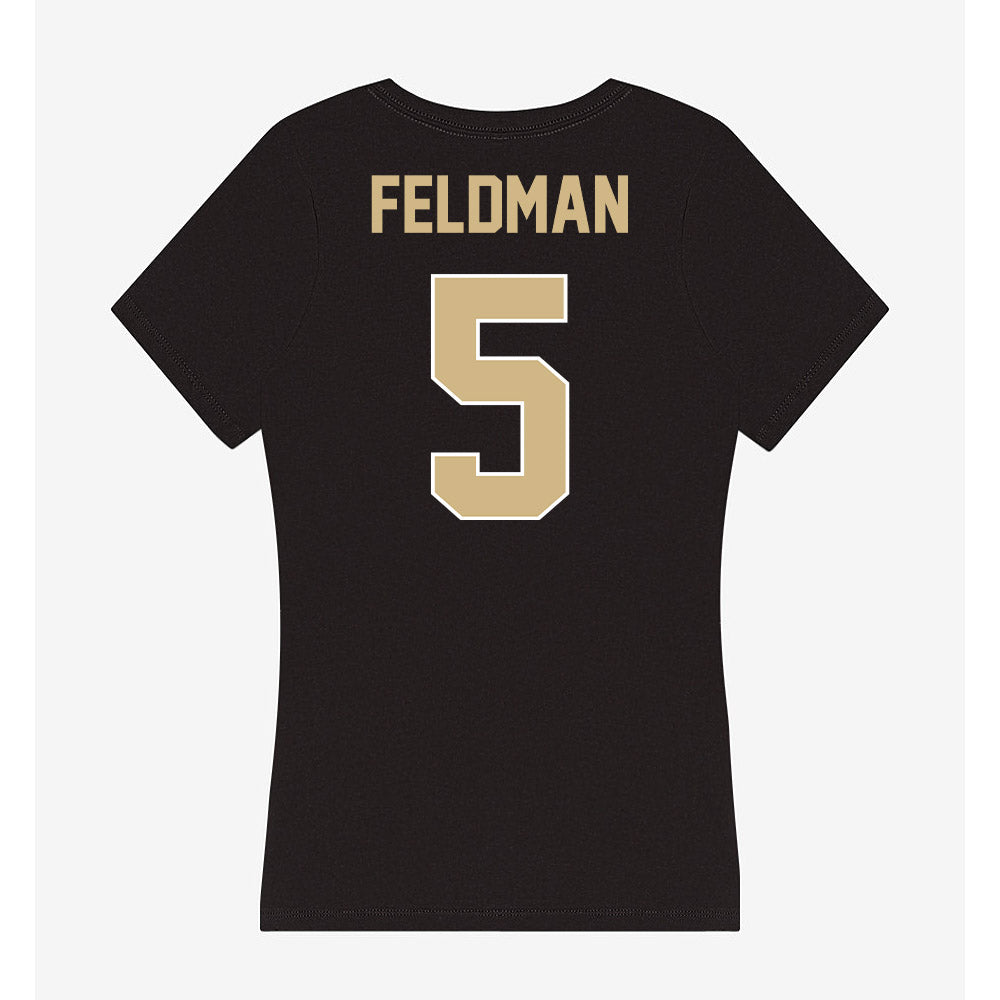 Purdue - NCAA Women's Basketball : Taylor Feldman - Women's V-Neck T-Shirt-1