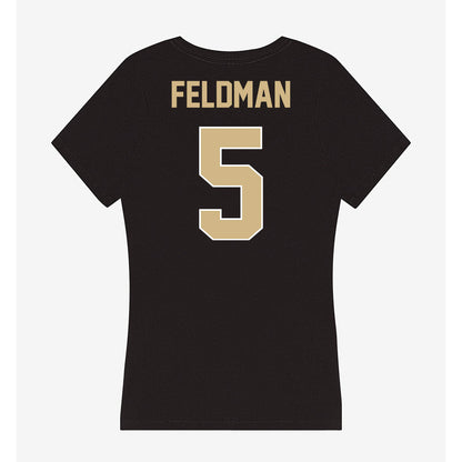 Purdue - NCAA Women's Basketball : Taylor Feldman - Women's V-Neck T-Shirt-1