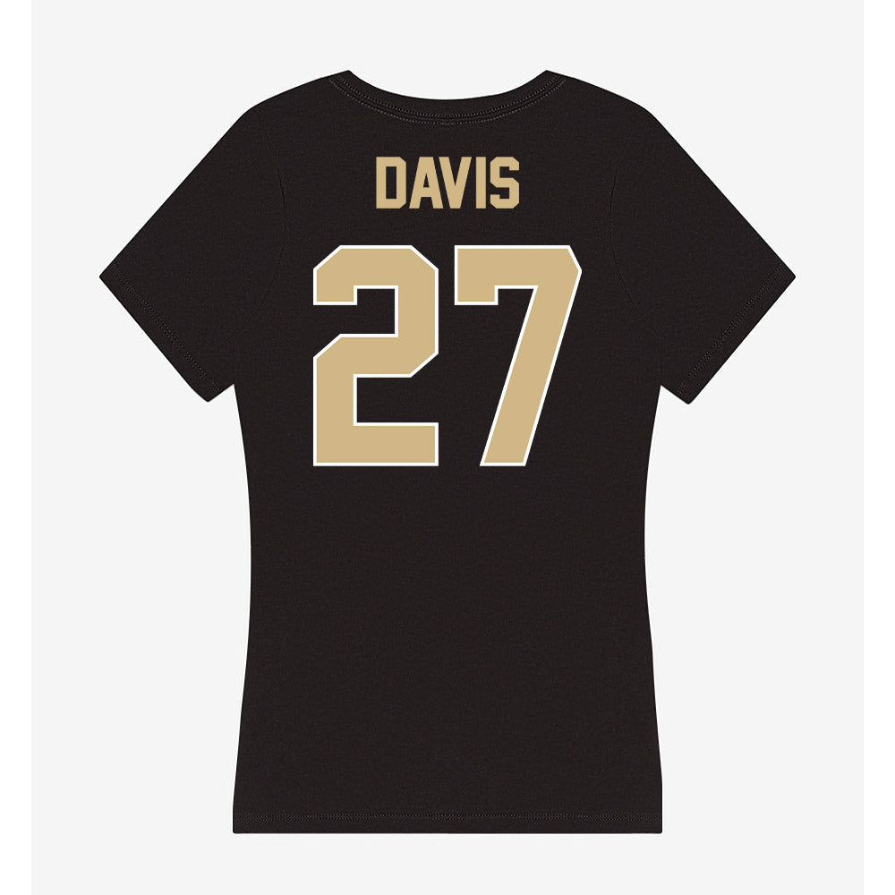 Purdue - NCAA Football : Owen Davis - Women's V-Neck T-Shirt-1