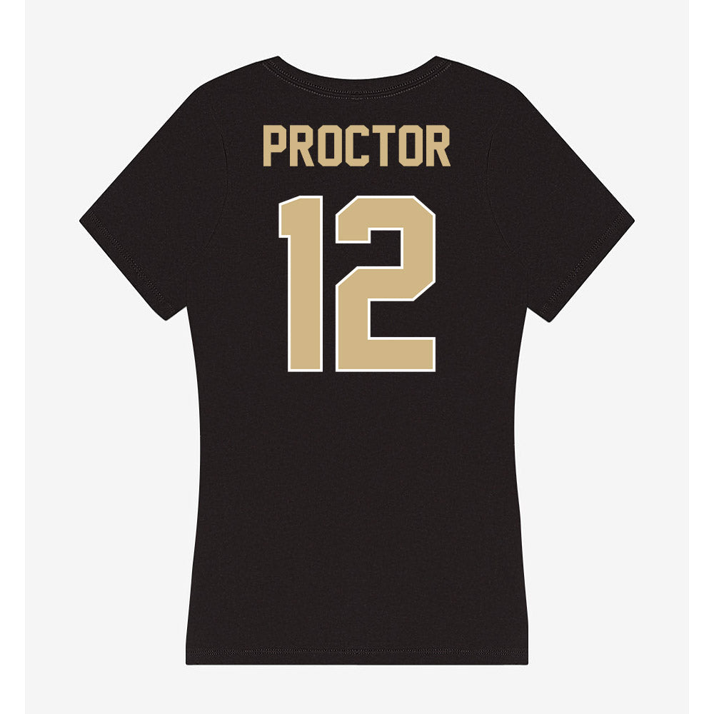 Purdue - NCAA Women's Basketball : Aysia Proctor - Women's V-Neck T-Shirt-1
