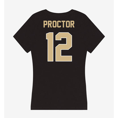 Purdue - NCAA Women's Basketball : Aysia Proctor - Women's V-Neck T-Shirt-1