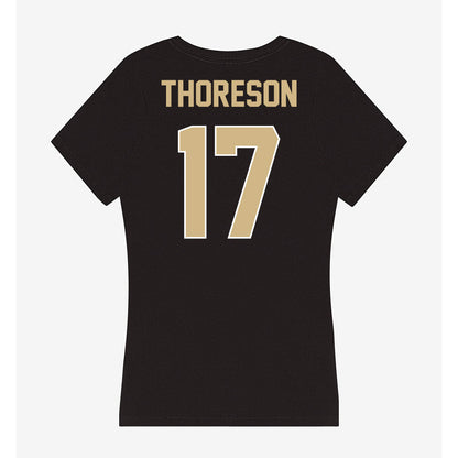 Purdue - NCAA Women's Soccer : Angelina Thoreson - Women's V-Neck T-Shirt-1