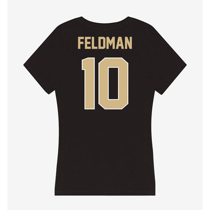Purdue - NCAA Women's Soccer : Addison Feldman - Women's V-Neck T-Shirt-1