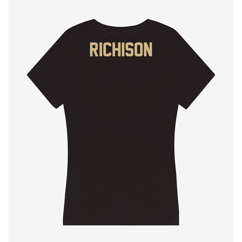 Purdue - NCAA Cheerleading : Carley Richison - Women's V-Neck T-Shirt-1