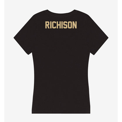 Purdue - NCAA Cheerleading : Carley Richison - Women's V-Neck T-Shirt-1