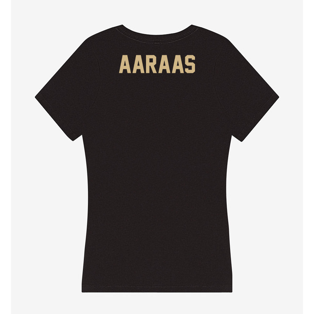Purdue - NCAA Men's Golf : Leo Hirukawa Aaraas - Women's V-Neck T-Shirt-1