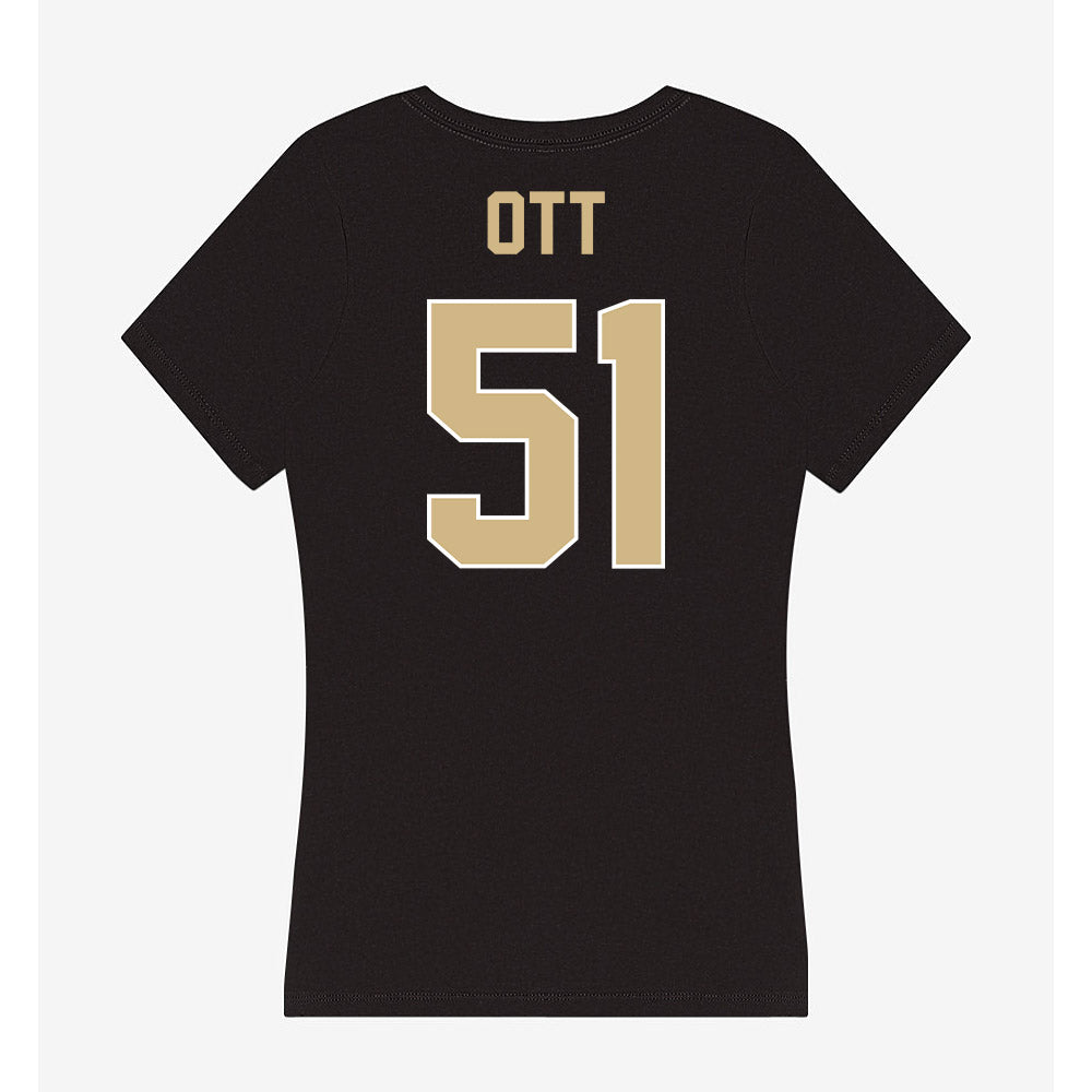 Purdue - NCAA Football : Jaxon Ott - Women's V-Neck T-Shirt-1
