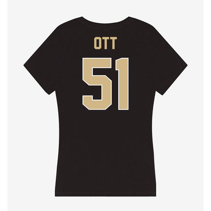 Purdue - NCAA Football : Jaxon Ott - Women's V-Neck T-Shirt-1