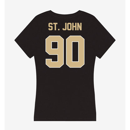 Purdue - NCAA Football : Elijah St. John - Women's V-Neck T-Shirt-1