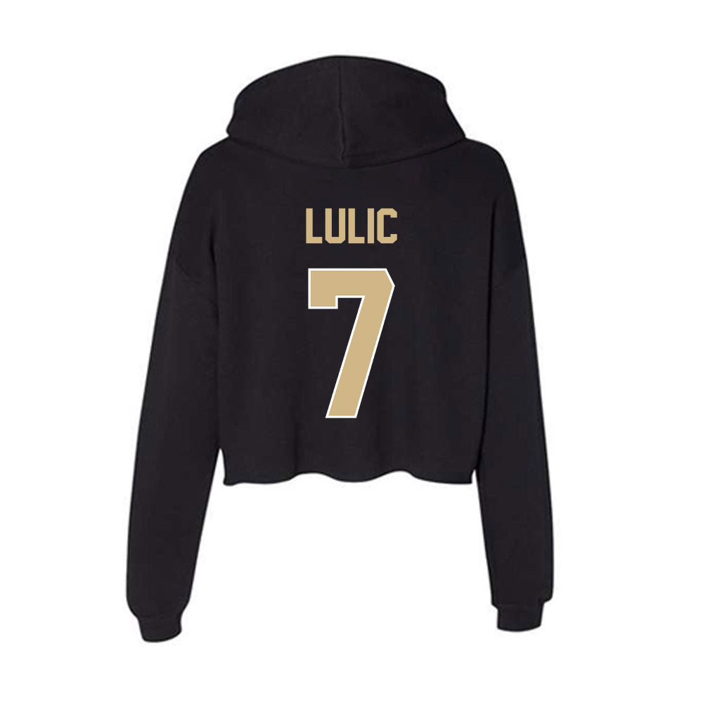 Purdue - NCAA Women's Volleyball : Bianka Lulic - Women's Crop Fleece Hooded Sweatshirt-1