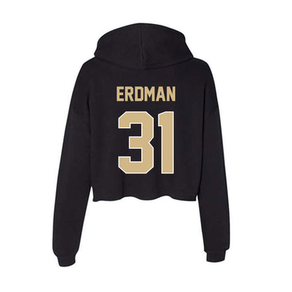 Purdue - NCAA Baseball : Zach Erdman - Women's Crop Fleece Hoodie-1
