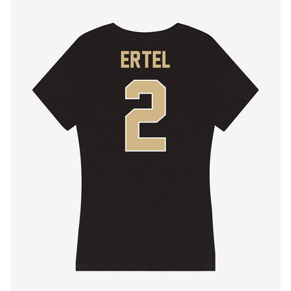 Purdue - NCAA Men's Basketball : Luke Ertel - Women's V-Neck T-Shirt-1