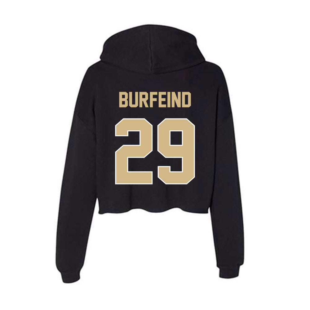 Purdue - NCAA Women's Soccer : Elizabeth Burfeind - Women's Crop Fleece Hooded Sweatshirt-1