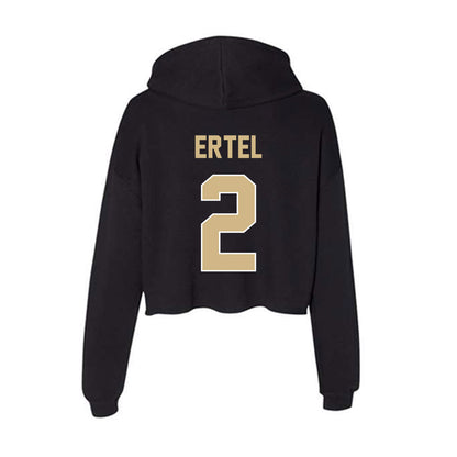 Purdue - NCAA Men's Basketball : Luke Ertel - Women's Crop Fleece Hoodie-1