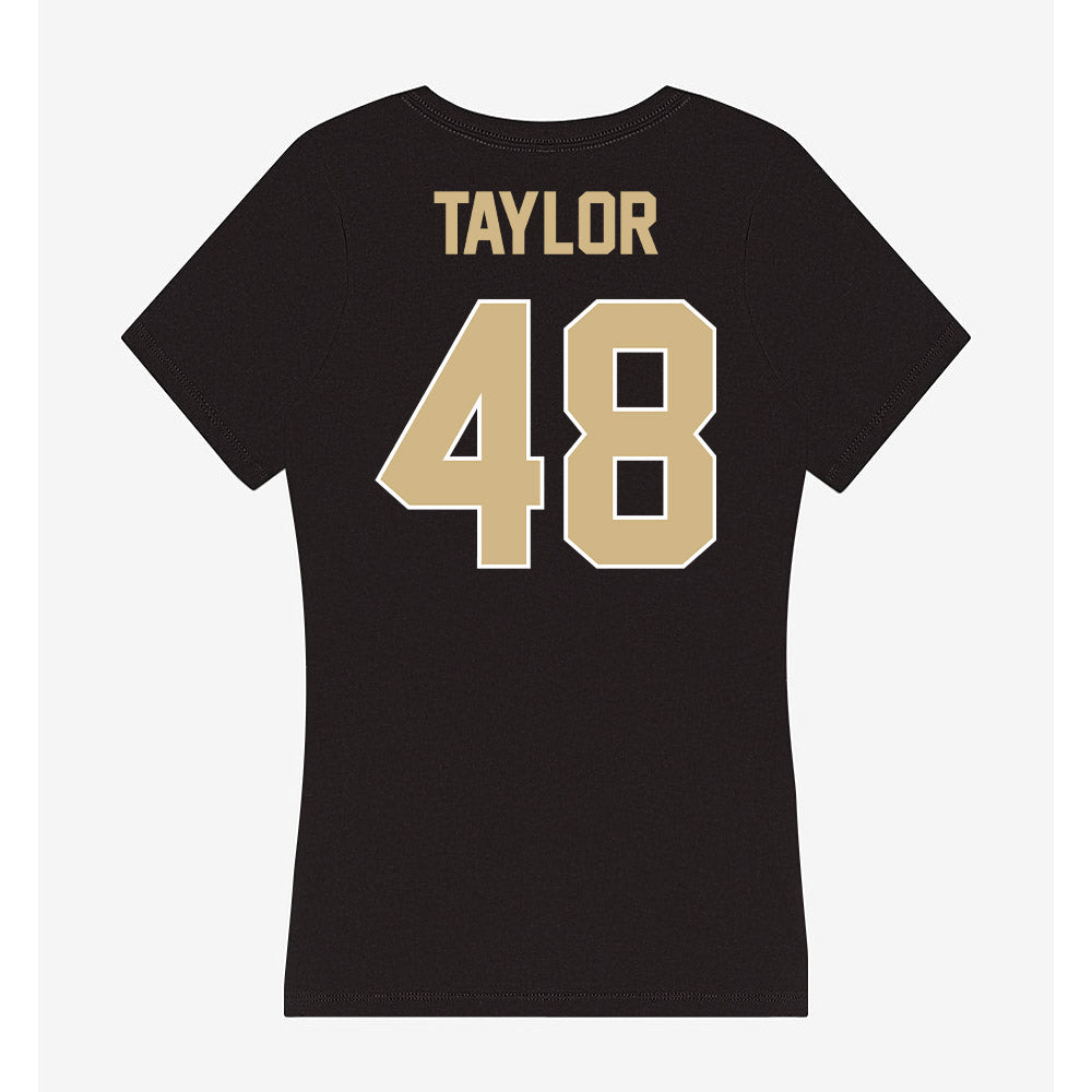 Purdue - NCAA Football : Donivan Taylor - Women's V-Neck T-Shirt-1