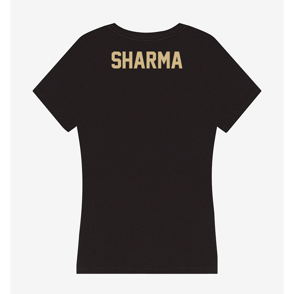 Purdue - NCAA Women's Swimming & Diving : Meghan Sharma - Women's V-Neck T-Shirt-1