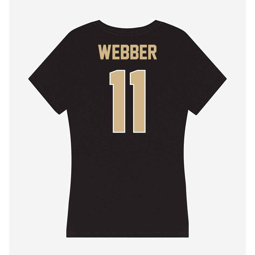 Purdue - NCAA Men's Basketball : Jacob Webber - Women's V-Neck T-Shirt-1