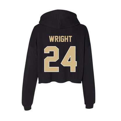 Purdue - NCAA Football : Izaiah Wright - Women's Crop Fleece Hoodie-1