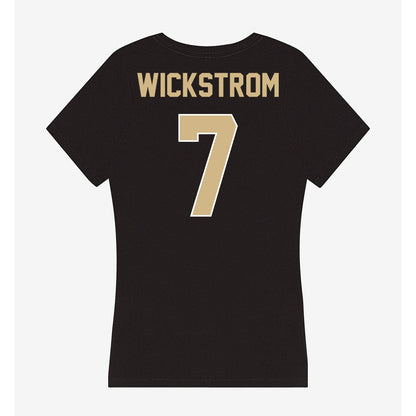 Purdue - NCAA Women's Basketball : Hannah Wickstrom - Women's V-Neck T-Shirt-1