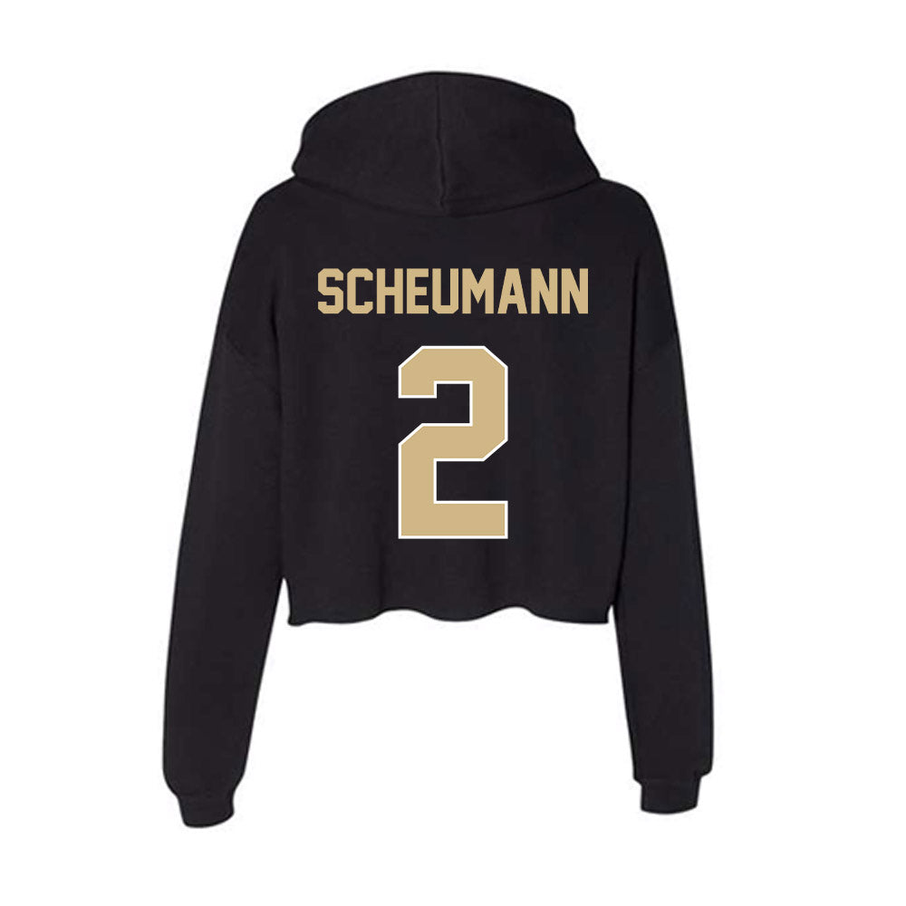 Purdue - NCAA Women's Volleyball : MaryKate Scheumann - Women's Crop Fleece Hoodie-1