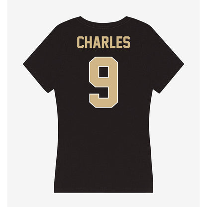 Purdue - NCAA Women's Volleyball : Dior Charles - Women's V-Neck T-Shirt-1